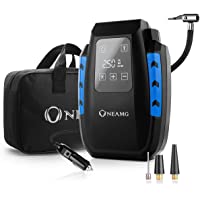 OneAmg Compresor de Aire Eléctrico Portátil Bomba de Aire Eléctrico Hinchador Portátil Alimentado con Manómetro 12V con…